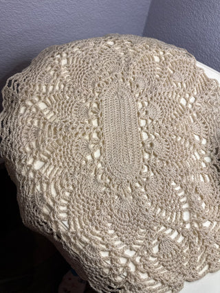 Cream thick doily