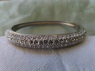 Rhinestone hinged bracelet RCD|122505