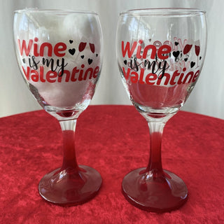 Valentine wine glass RSV