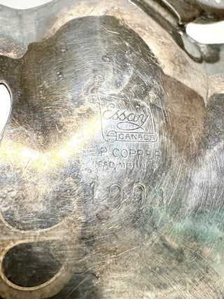 Footed Essay Silverplate Tray with Handled RSV