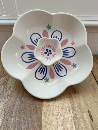 MCM Style Chip & Dip Bowl MTS