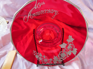 40th Anniversary red plate w/sterling MTS