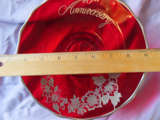 40th Anniversary red plate w/sterling MTS