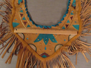 Leather fringed shawl by Deborah Sheidler RCD