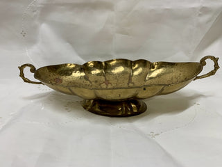 MCM Hammered Brass Pedestal Bowl RSV|88151