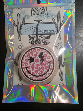 Car Freshie - Pink Smiley Face