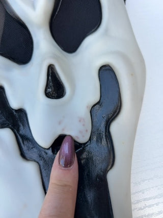 AS IS Vintage Easter Unlimited Scream Ghostface Mask Glow-In-The-Dark Squiggly Smile