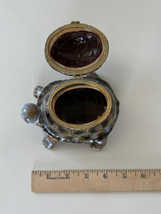 Vintage ceramic turtle trinket box|71934