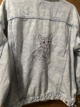 Embroidered denim jacket  Sixe XXL  #SM  RCD|56644