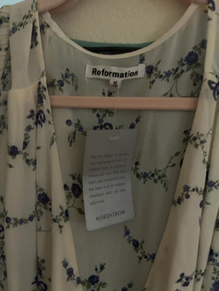 Reformation Floral Wrap Midi Dress – Size M, NWT