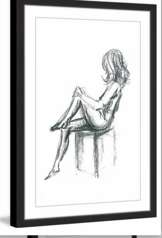 MJ94-8x10 Marmont framed Lady Getting Ready sketch MTS