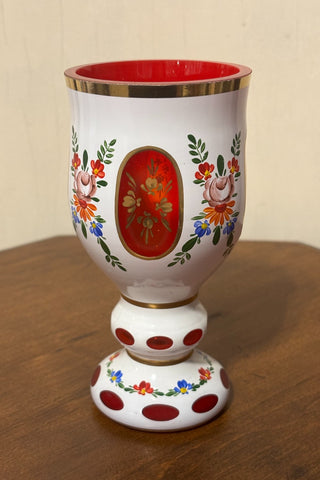 Cranberry CZECH Glass Vase/Goblet #78 MTS|65343