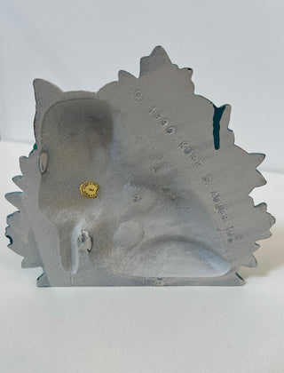 1990 cat iron doorstop|58690
