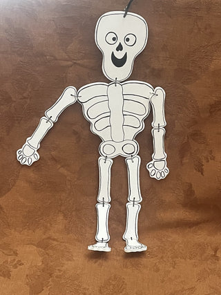 18' Painted Wood Skeleton Hanging Decor _ RSV|109927