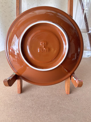 Brown Vintage Stoneware Saucer (LZD - RSV)