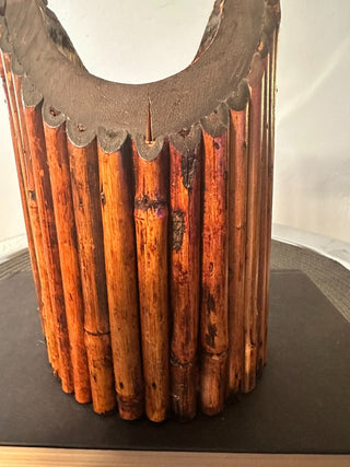 Basket Vase, Bamboo 12.5" MTS