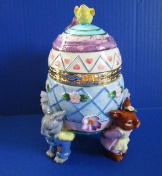 Decorative Easter Egg Shalped Hinged Trinket Box VV MTS