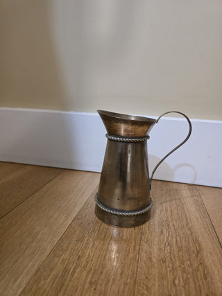 MTS Vtg Brass Pitcher w/Ropelike Detail