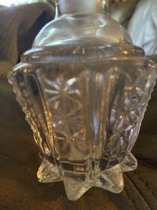 Vintage Glass Perfume bottle with Star stopper