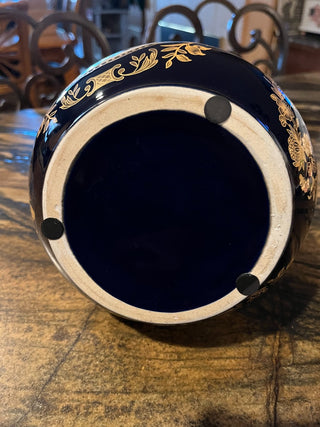 Navy and Gold and Decor Pitcher. Decor Not Food Safe. RSV|128611