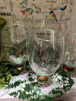 Jewel Tone Wine or Water Glass or Goblet|123307