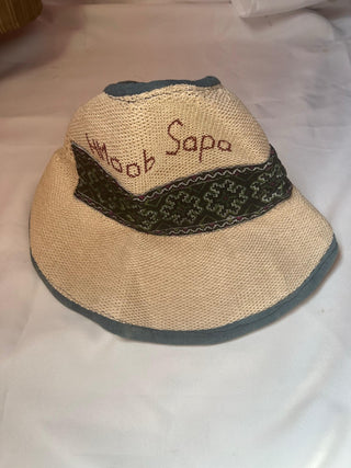 Hemp Fiber Embroidery Hat with back adjustable Hat for woman.|111844