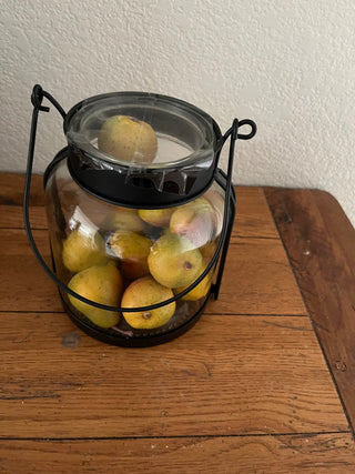 Black Canister With Pears RCD