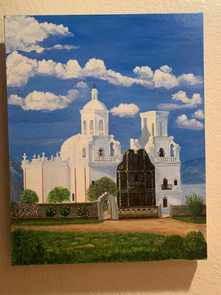 16X20 Acrylic on Canvas White Dove Church|125386