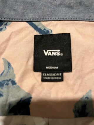 Men's Vans Pink Floral Hawaiian Shirt, Size Medium RCD