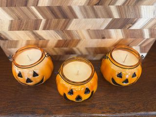 HANDMADE CANDLE UPCYCLE JACK-O-LATERN SCENT TOASTED PUMPKIN|107273