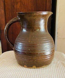 Local Artisans Dark Brown Pottery Pitcher RCD