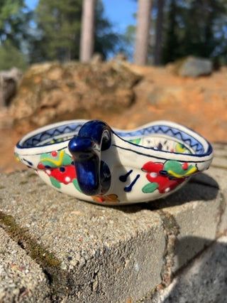 NEW Mexican Ceramica Quevedo Talavera Salsa Dish Hand Painted MTS
