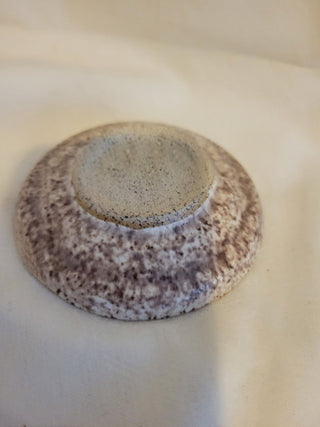 Tan & Blue 4" Pottery Trinket Dish RCD