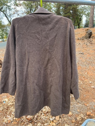 NWT heather brown Quince 100% Organic Cotton Knit Blazer Size XL