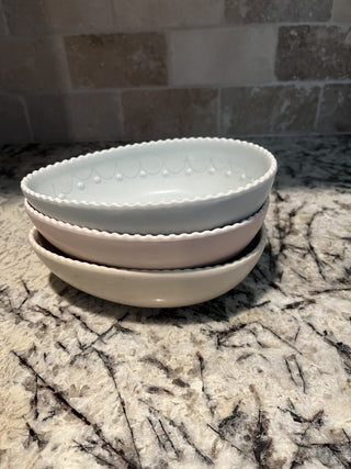 Set of 3 Pastel Easter Egg Candy Dish/Bowl RCD