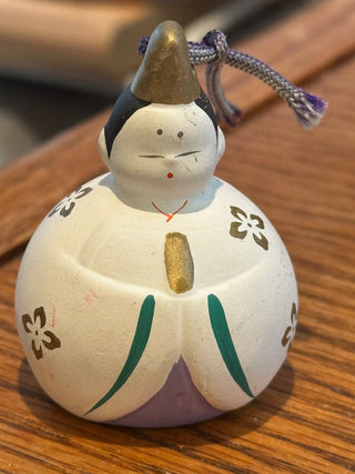 Japanese Hina Doll used for "Girl's Day" , on wood base RCD