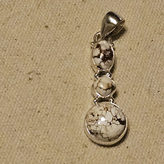 .925 3 stone wild horse pendant|90780