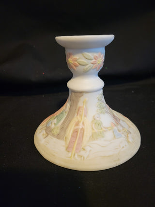 1982 Lefton Hand Painted Nativity Scene Candle Holder RCD|130618