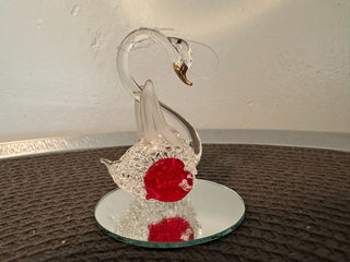 Ornament Spun Glass Swan MTS|87018