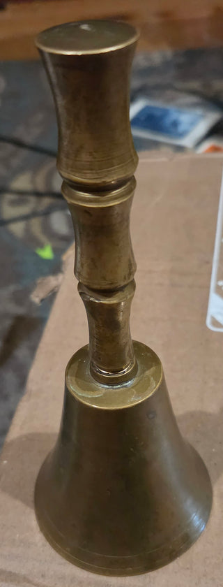 Vintage Solid Brass Bell 7 1/2" tall