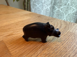 Hand Carved African Hippo|54643