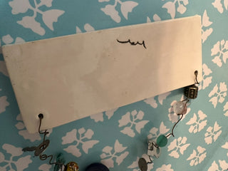 Ceramic Sign Beads, Work Msg MTS|118585