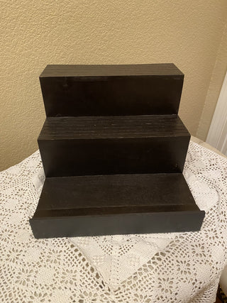 Black wood 3-tier display/liquor stand|79108