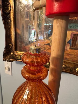 Ornament Orange Swirl Glass MTS|86670
