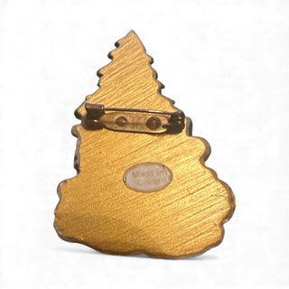 Christopher Radko Pin Brooch Christmas Tree Santa Clause Sleigh Resin Vintage #62 VV MTS|133884