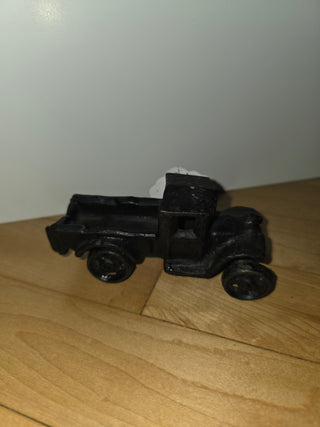 MTS Vtg Black Cast Iron Pick Up Truck Toy
