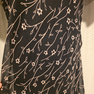 Women's - Vintage Jessica Howard | 90's Black Dress w/ Brown Floral details (14)
