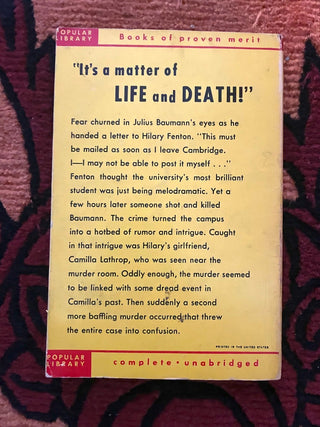 Murder at Cambridge MTS|78169