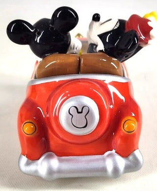 Minnie and Mickey Mouse Retro Car Disney Salt And Pepper Shakers Magnetic|100222