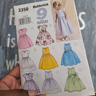 Sewing Pattern - Girl's Dress 9 ct. (Size 2-5) (BRI) - MTS